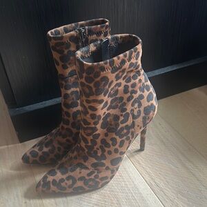 Leopard Print Women's Ankle Boots